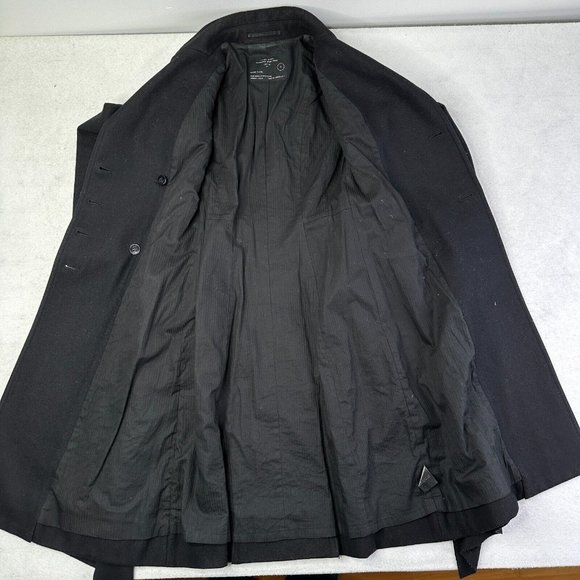 All Saints Obia Coat Size 6 Black Peplum Double Breasted Wool-Blend Gwen RARE - Picture 7 of 13